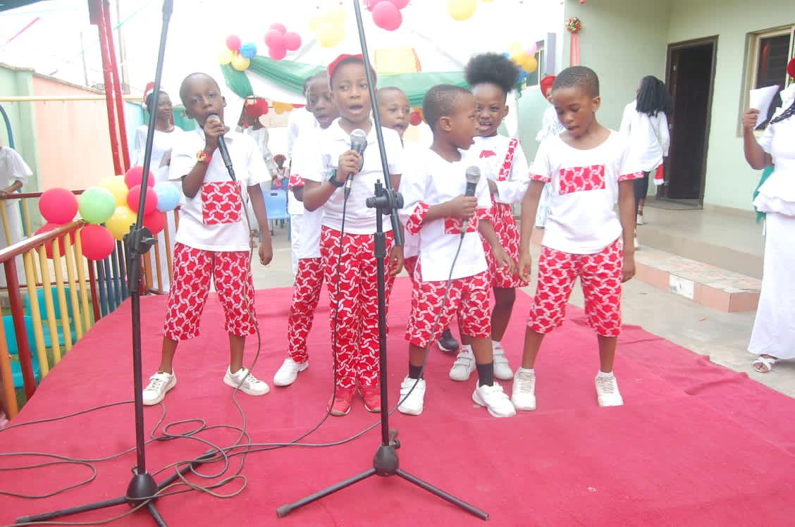 Pupils celebrating Christmas at school